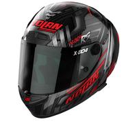 Nolan X-804 RS Ultra Carbon Spectre Helm, schwarz-grau-rot, Größe XS für Männer