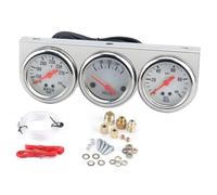 NONDK Dreifach-Messgerät-Set, Öl-/Volt-/Wasseranzeige, 2, Chrom, Öltemperatur, Wassertemperaturanzeige, Temperatur, Öldruck, Spannungsanzeige