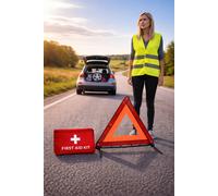 Notfall Auto Bestehend Aus Dreieck Genehmigt + Jacke Und Set Erste Hilfe