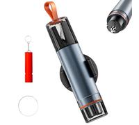Notfallhammer Auto mit Gurtschneider,2 In 1 Gurtschneider Notfallhammer | Federkörner mit Gurtschneider, Autoscheiben Zertrümmerer Car Essentials Rescue Tool mit Testglas&Sicherheitspfeife