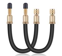 Notoke 2 Stück Gummi Reifenventilverlängerung, Langlebige Autoventil Verlängerung, Ventil Verlängerung, für Wohnmobile, Fahrräder, Motorräder, Roller und tragbare Luftkompressoren