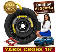 Notrad 16" für Toyota Yaris Cross Benzin 5x100 R16 DOT 2025 mit Wagenheber