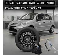 Notrad Citroën C2 125/70 R15 2003-2009 Mit Wagenheber Und Etui