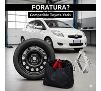 Notrad Toyota Yaris 125/70 R15 2006-2020 Inklusive Notrad-Wagenheber & Etui