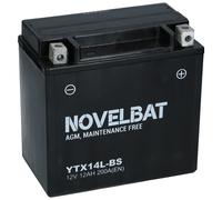 Novelbat YTX14L-BS AGM Motorradbatterie YAMAHA