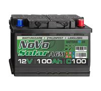 NoVo Solar AGM 12V 100Ah Versorgerbatterie (USt-befreit nach §12 Abs.3 Nr. 1 S.1 UStG)