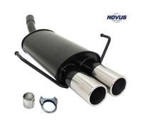 Novus Sport Auspuff Endschalldämpfer 2x76 rund Edelstahl Endrohre Opel Astra H