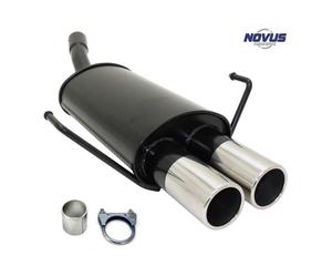 Novus Sport Auspuff Endschalldämpfer 2x76 rund Edelstahl Endrohre Opel Astra H