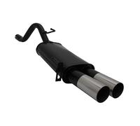 NOVUS SPORTAUSPUFF+ABE 2x76mm RL-Design Stahl für Fiat Punto 4 IV, Grande Punto