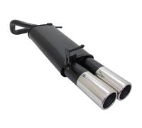 NOVUS SPORTAUSPUFF +ABE 2x90mm gerade gebördelt Stahl für VW Polo 5 V-9N/9N3