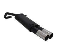 NOVUS SPORTAUSPUFF +ABE 2x90mm RL-Design Stahl für VW Polo 5 V-9N/9N3
