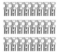 NQEUEPN Gaszugenden, 24 Stück Throttle Brake Cable Ends Stops Zugstopper Gaszug Reparaturset passend für Motorrad Fahrrad Roller Gartentraktor Teile, Silber