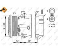 Kompressor Klimaanlage NRF für Chevrolet Nubira Kombi Lacetti J200 Daewoo KLAN