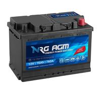 NRG AGM Autobatterie 12V 70Ah 760A/EN Start Stop Plus VRLA Batterie
