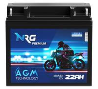 NRG Batterie 51913 AGM Motorradbatterie 12V 22Ah 360A/EN BMW Batterie ABS