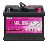 NRG Premium Autobatterie 60Ah 12V Limited Edition Starterbatterie ersetzt 53Ah 55Ah 56Ah 61Ah 62Ah Batterie