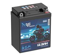 NRG Premium YB12AL-A2 AGM Motorradbatterie 12,5Ah 12V 250A/EN Batterie 51213 YB12AL-A auslaufsicher wartungsfrei ersetzt 12Ah 10Ah