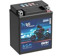 NRG Premium YB14L-A2 AGM Motorradbatterie 15Ah 12V 275A/EN Batterie 51411 12N14-3A FB14L-A2 YB14L-B2 auslaufsicher wartungsfrei ersetzt 14Ah