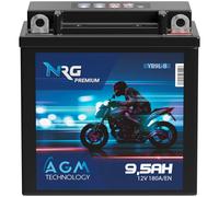 NRG YB9L-B AGM Motorradbatterie 9,5Ah 12V 50912 YB9L-A2 12N7-3B 9Ah CB9L-B YB9LB