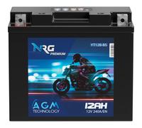 NRG YT12B-BS AGM Motorradbatterie 12Ah 12V 240A/EN GT12B-4 CT12B-4 51001 YT12-B4