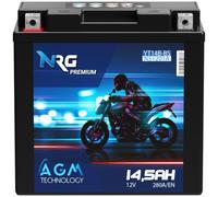 NRG YT14B-4 AGM Motorradbatterie 14,5Ah 12V Batterie 51201 51422 YT14B-BS 14Ah