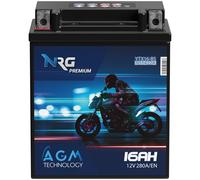 NRG YTX16-BS AGM Motorradbatterie 16Ah 12V 280A/EN Batterie YTX16-4 YTX16BS