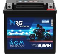 NRG YTX5L-BS AGM Motorradbatterie 12V 5,5Ah 50412 YTX5L-4 YT5L-B Roller Batterie