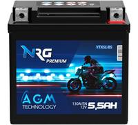 NRG YTX5L-BS AGM Motorradbatterie 12V 5,5Ah YT5L-B 50412 YTX5L-4 Roller Batterie