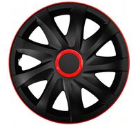 NRM KO255 Radzierblende Kando, Schwarz/Rot, 15 Zoll, 4er Set