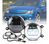 Nslumo LED DRL Halo Ring Tagfahrlicht Nebelscheinwerfer für Opel Vauxhull Astra H G OPC GTC Vectra C/G Corsa D Tigra Signum Zifria B Led Frontstoßstange DLR Nebelscheinwerfer E4 Mark