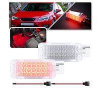 NSLUMO LED rote Kofferraumleuchten Für Seat Leon MK3 5F 2012-2019 2x SMD LED-Modul Gepäckraumleuchten Höflichkeits-Fußraumleuchte Umgebungsleuchten für Fracht
