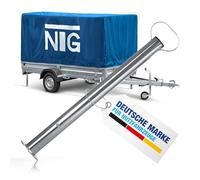 NTG Anhänger Stützen 600 mm 1 Stück Stütze mit 300 kg Traglast Durchmesser 48 mm aus verzinktem Stahl höhenverstellbar Anhängerstütze mit Griff für PKW Anhänger Wohnwagen witterungsbeständig