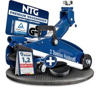 NTG Hydraulischer Wagenheber 2T (2000 kg) - TÜV Zertifiziert - mit Nut-Gummiauflage, Rangierwagenheber 130-330 mm Hubhöhe für Auto, PKW, SUV - Wagenheber aus Stahl mit Gummipad für sicheren Halt