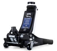 NTG Hydraulischer Wagenheber 3T mit Doppelkolben - 85-485mm Hub Schnellhub | Rangierwagenheber für PKW & SUV - inkl. 2 Gummiauflagen - flacher Kfz Werkstatt Wagenheber - Auto Zubehör