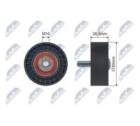 NTY RNK-CT-056 Spannrolle, Keilrippenriemen für CITROËN,PEUGEOT