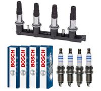 NTY Zündspule + 4x BOSCH Zündkerze für Mercedes-Benz A-Klasse W168 Vaneo 414
