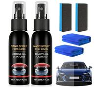 Nurafix Auto Spray Kratzer Entfernen, 2 Stück Nano Spray Auto | Quick Effect Coating Agent, Autolack Beschichtungsspray für Glanz und Schutz, Einsetzbar für Auto, Boot, Motorrad