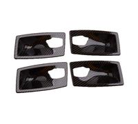 NVNZMFPPW Auto Dekoration Schwarze Carbonfaser-Textur 4-teilige Türgriffschalen-Abdeckungen Passend Für B&MW 5er E60 E61 2004 2005 Zubehör Auto Aufkleber