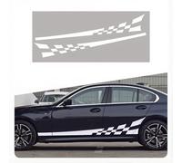 NYFDUAH Auto Seitenstreifen Aufkleber, Für Toyota Corolla Fielder Ⅺ Station Wagon 2012-2018 Auto-Seitenstreifen-Aufkleber, DIY-Seitenschweller UV-beständig, einfache Montage,White