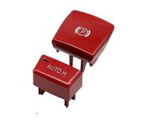 NYSQOFMB Elektrische Feststellbremse Innenraum Auto Elektronische Hand Parkbremse Schalter Auto H Halten P Taste Abdeckung Für X5 E70 X6 E71 E72 61319148508 Handbremsaktuator(Red Set)