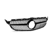 NYSQOFMB Front Kühlergrill Für Mercedes Für Benz Für C Klasse W205 C200 C250 C300 C350 2015-2018 Diamant Auto Front Stoßstange Grille Racing Grill Stoßfänger Grillgitter(Schwarz)