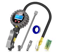Oasser Digitaler Reifendruckmesser Reifenfüller 255 PSI Reifendruckmesser Digitaler Reifendruckprüfer US&EU Standard Anschluss Reifendruckmessgerät für Auto Motorrad Fahrrad
