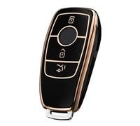 OATSBASF Autoschlüssel Hülle für Mercedes-Benz - Premium TPU-Schutzhülle (E-Klasse W213/S-Klasse W223) - Anti-Abschürfung, flexibel & stylisch (JB-Schwarz)