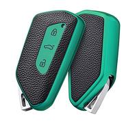 OATSBASF Autoschlüssel Hülle für VW, TPU Silikon Schlüsselhülle, kompatibel mit Golf 8, ID3, ID4, GTI, GTE, Seat Leon MK4, Tarraco, Ateca & Skoda Octavia (P-Grün)