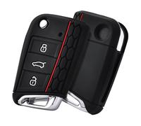 OATSBASF Autoschlüssel Hülle & Schlüsselbox Cover für VW Golf 7/Polo/Tiguan MK7/Skoda - Premium Silikon-Schutz, stoßdämpfend, rutschfest & hygienisch (GB-Schwarz)