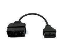 OBD Kabel 20 cm OBD 2 Buchse für Toyota 22pin in Schwarz Adapter Auto Diagnose