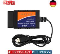 OBD2 Auto-Diagnosegerät, OBDII USB Auto-Codeleser V1.5 ELM 327 USB-Schnittstelle
