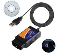 OBD2 USB Adapter Elmconfig Scanner OBDII USB Auto Diagnosegerät Elm327 mit MS-Can/HS-Can Schalter Professionelles OBDII Scan Tool für Ford und für Mazda Serie Fahrzeuge