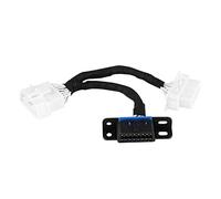OBD2 Verlängerungskabel, Fydun ABS Kunststoff OBD2 16Pin Stecker auf Dual Female Splitter Adapter Verlängerungskabel Y-Kabel (schwarz)