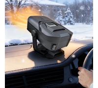 OBEST 200W 12V Autoheizung,Auto enteiser elektrisch mit 360 Rotation Luftreinigung Doppelmodus Kalt Warm Enteiser elektrisch,Entfrost Nebel, kalter und heißer Wind